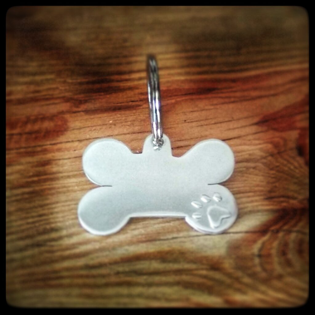 Placa identificativa para perro de plata 